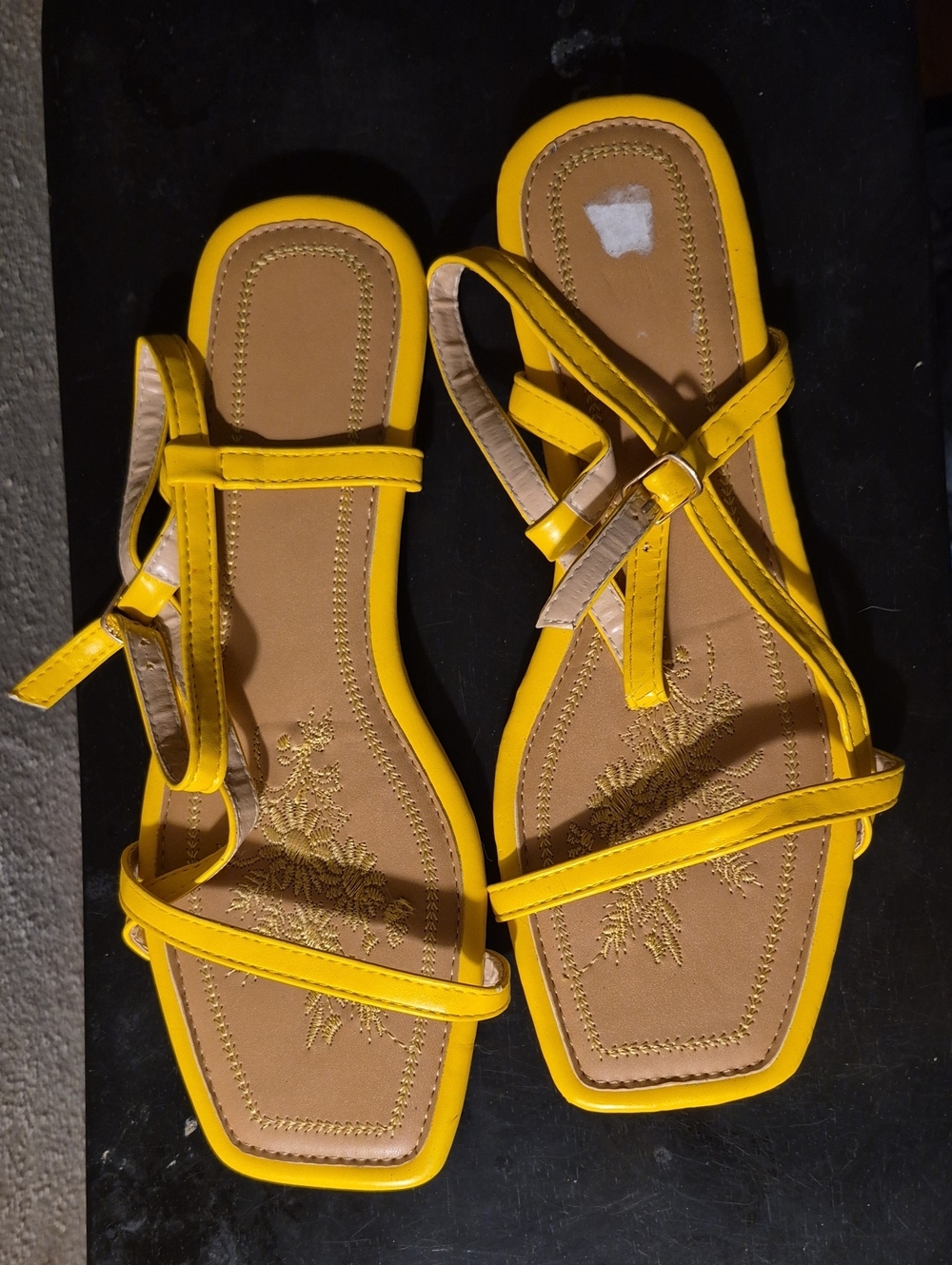 Yellow Strappy Women's Sandals